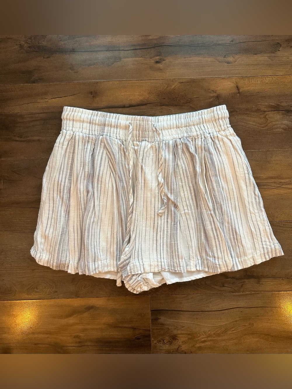 Thread & Supply Medium Striped Linen Blend Skort Coastal Beach Resort Shorts